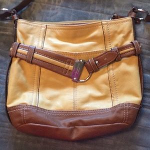 Tignanello mustard color handbag